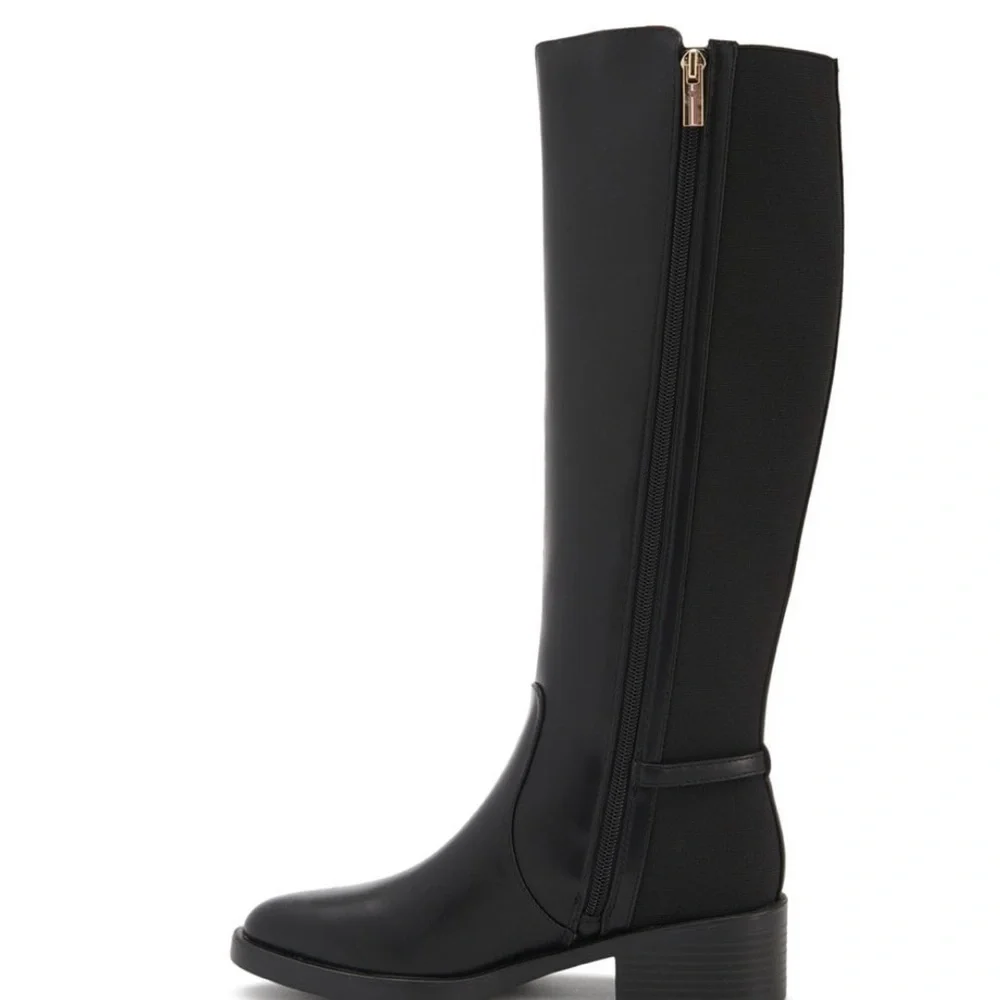 Tommy Hilfiger Imizza Elegant Black Riding Boots sz 7.5 new,,3A